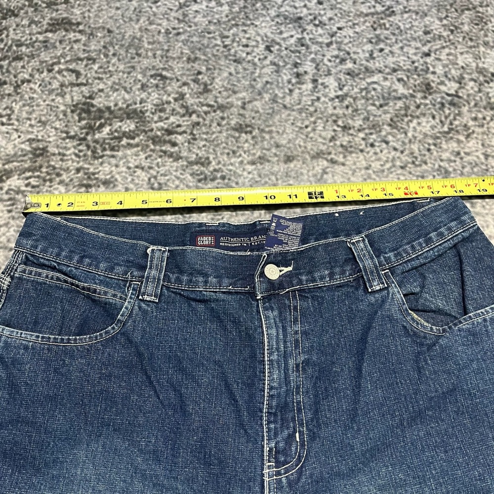 Faded Glory‎ Shorts Blue Denim Mens 36 Baggy Jorts Skater Grunge Vintage Y2K - Picture 6 of 10
